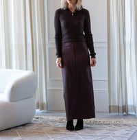 House of Dagmar Pencil Maxi Skirt in chocolate brown - women's skirt - view 7