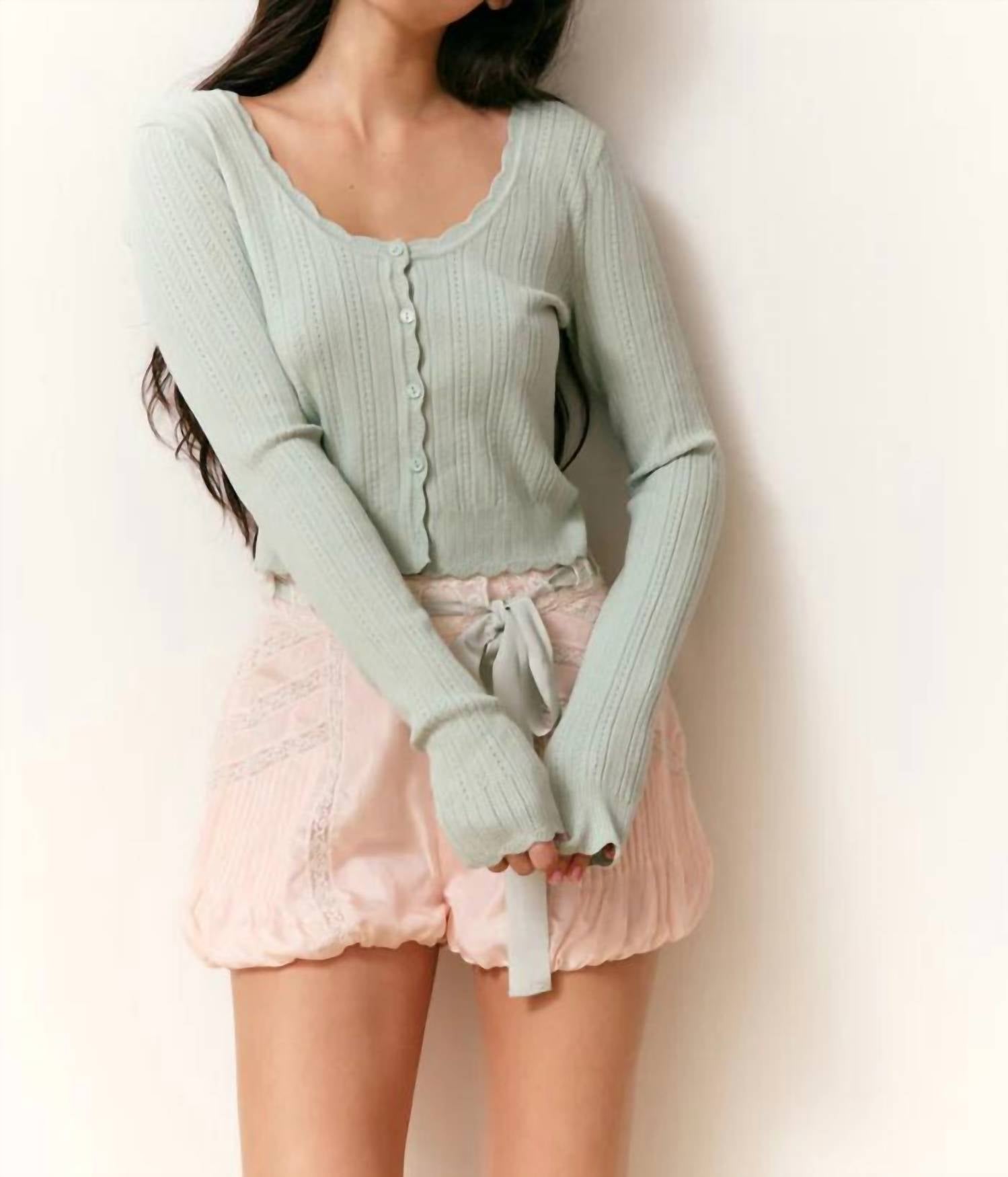 Loveshackfancy - Martti Stretch Pointelle Cardigan