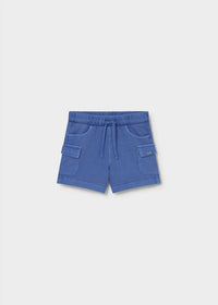 Mayoral Boys Cargo Sweat Bermuda Shorts in cobalt - kids' shorts - detail view