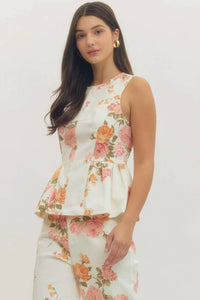 Entro - Floral Peplum Top