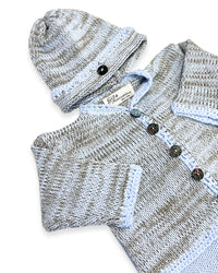 Gita - Boy's 2pc Tweed Cardigan With Hat