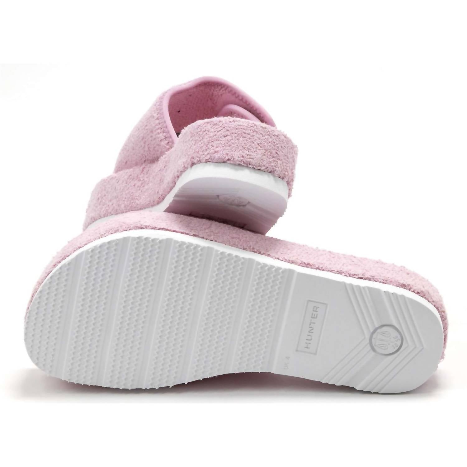 HUNTER Women's Original Terry Towelling Logo Slides in fox glove - women's shoe - view 7