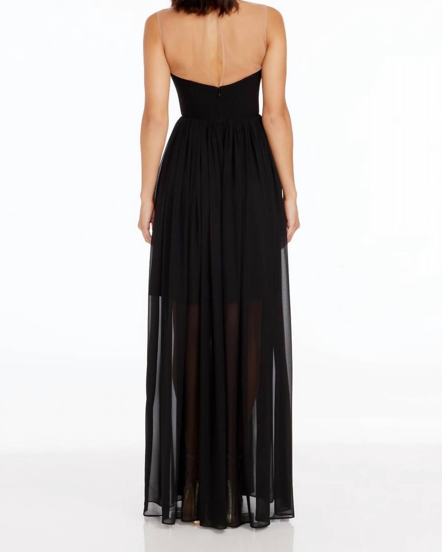 DRESS THE POPULATION Eleanor Strapless Gown in black - women's dress - view 4
