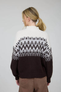 Blu Pepper - Fair Isle Half Zip Sweater