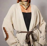 Blue B - Lucky You Western Horse Belted Cardigan Sweater