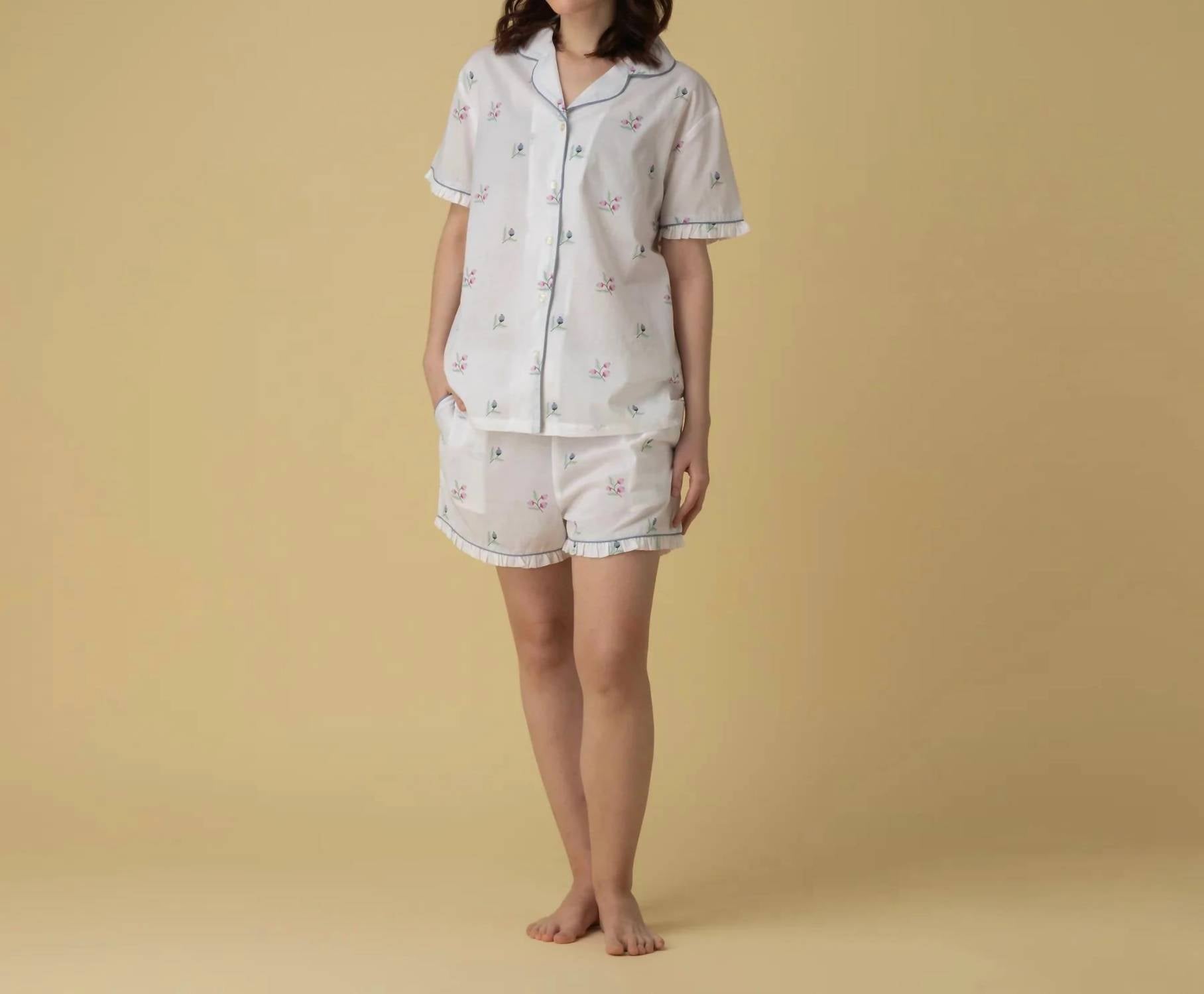 The Mahogany Store - Rina Short Pajama Frill Set