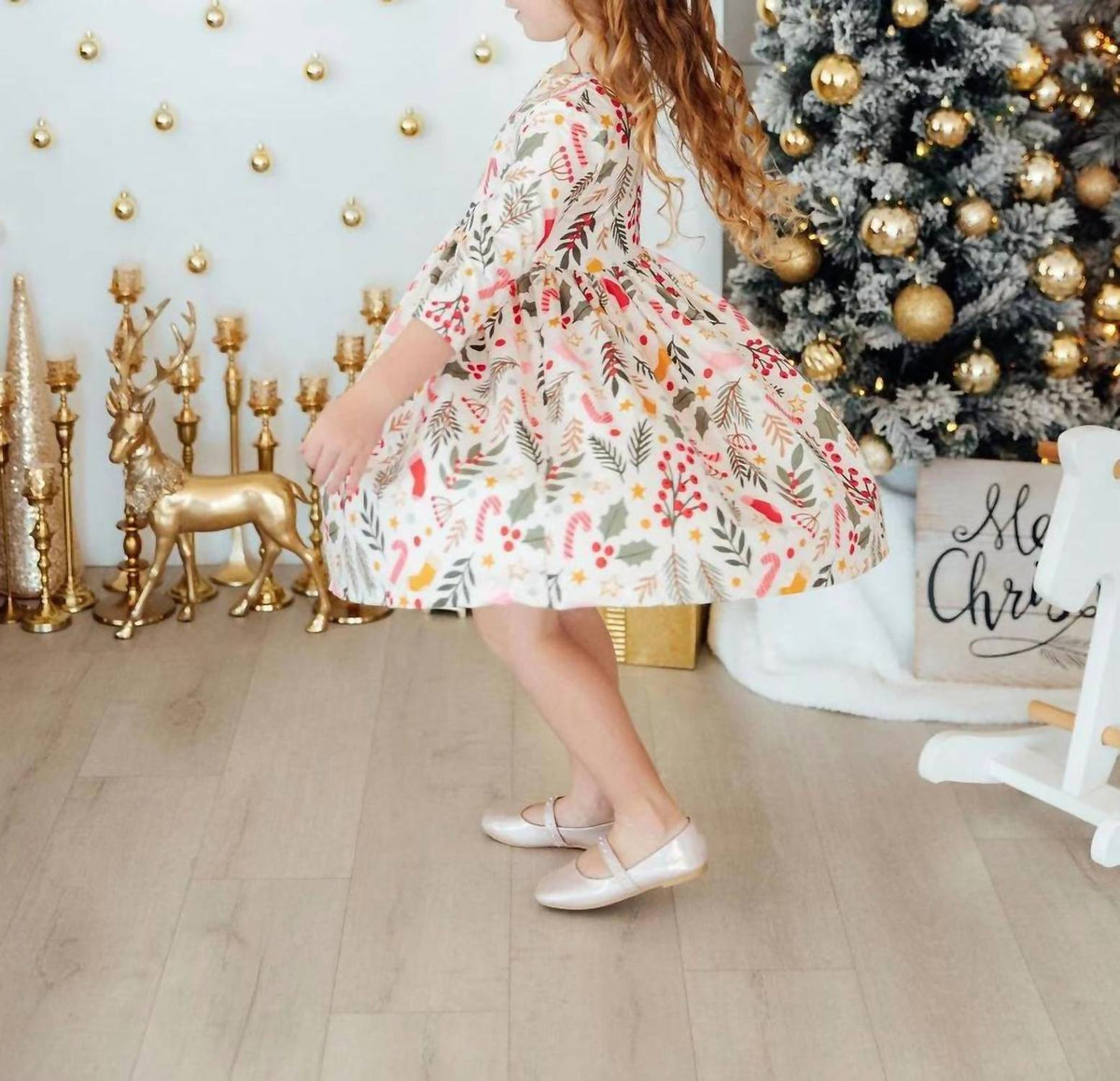 Mila & Rose - Three Quarter Sleeve Pocket Twirl Dress