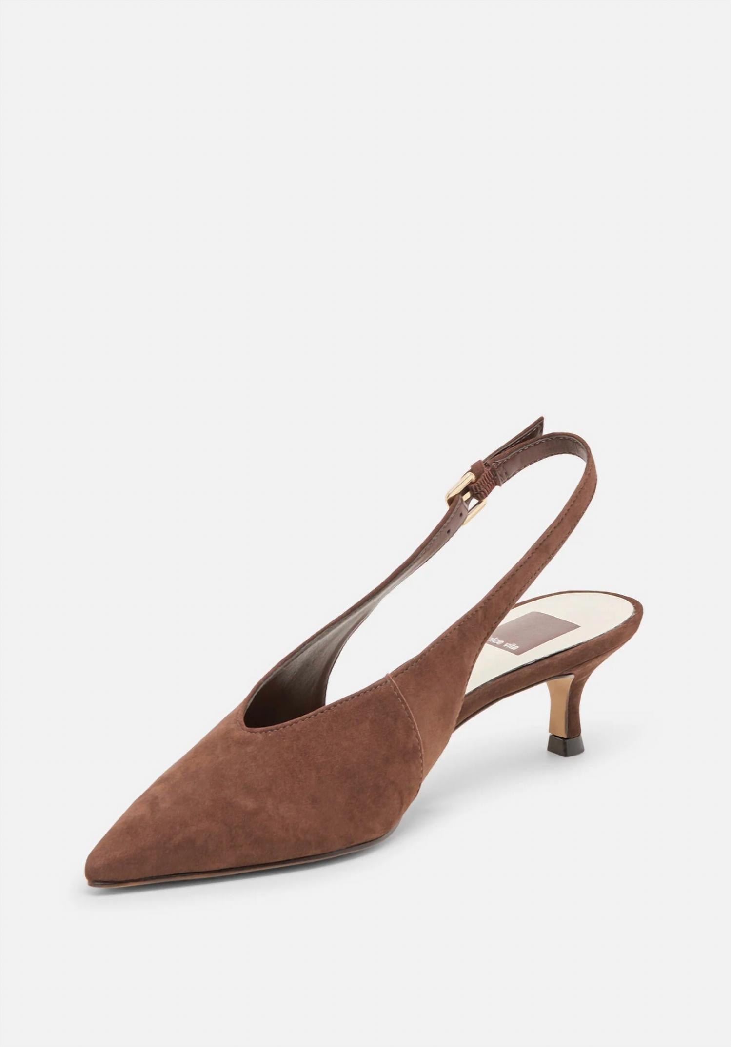 Dolce Vita Women's Alenna Sling Back Heels in brown - women's heels - alternate view