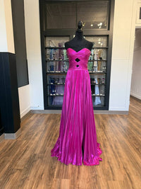 Sherri Hill - Women's Strapless Metallic Dress