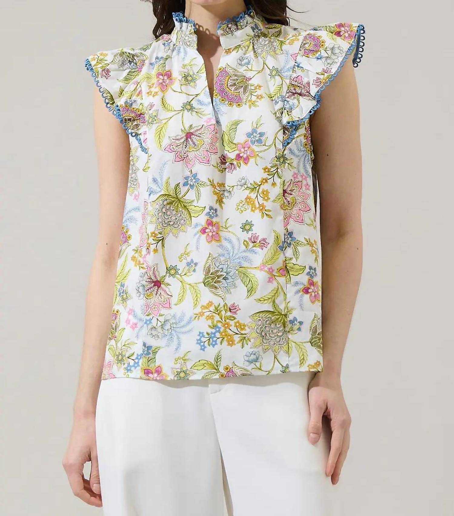 Sugarlips - Pany Floral Rayen Rude Top