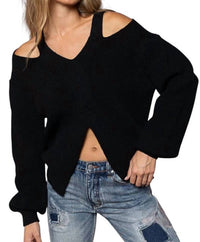 Pol - Lola Front & Top Cutout Knit Sweater