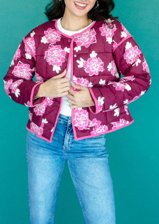 Mia - Floral Quilted Jacket