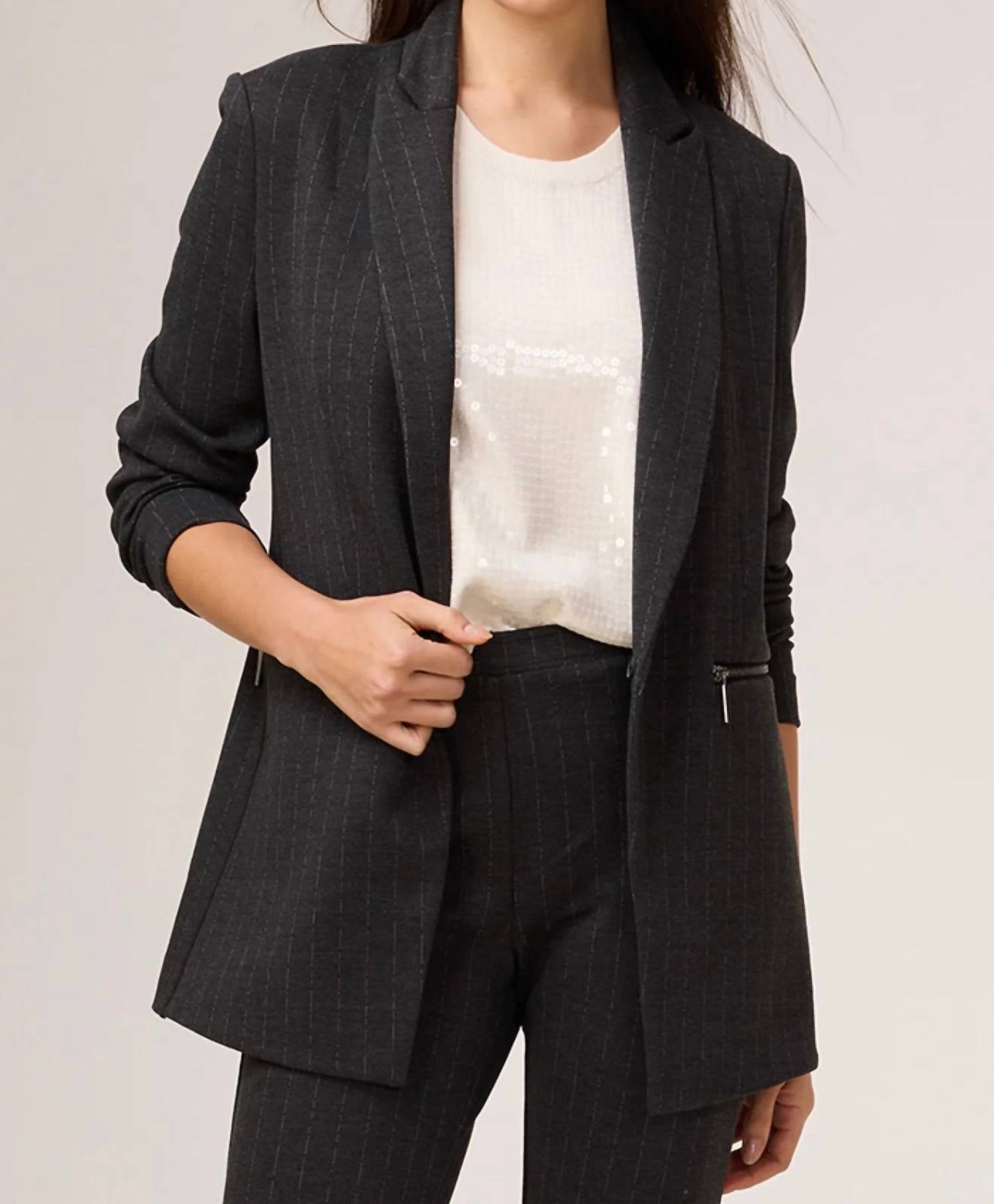 Nzt By Nic+Zoe - Broken Pinstripe Blazer