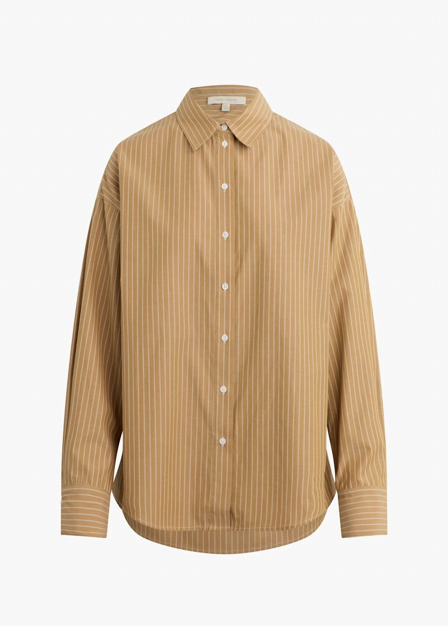 Favorite Daughter The Ex-boyfriend Shirt in oatmeal stripe 1 - women's shirt - view 5