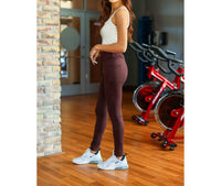 Julia Rose Brady Full Length With Pocket Leggings in brown - women's pants - detail view