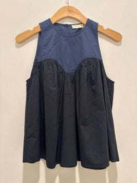 Ulla Johnson Women's Kali Top in twilight colorblock - women's tank top - detail view