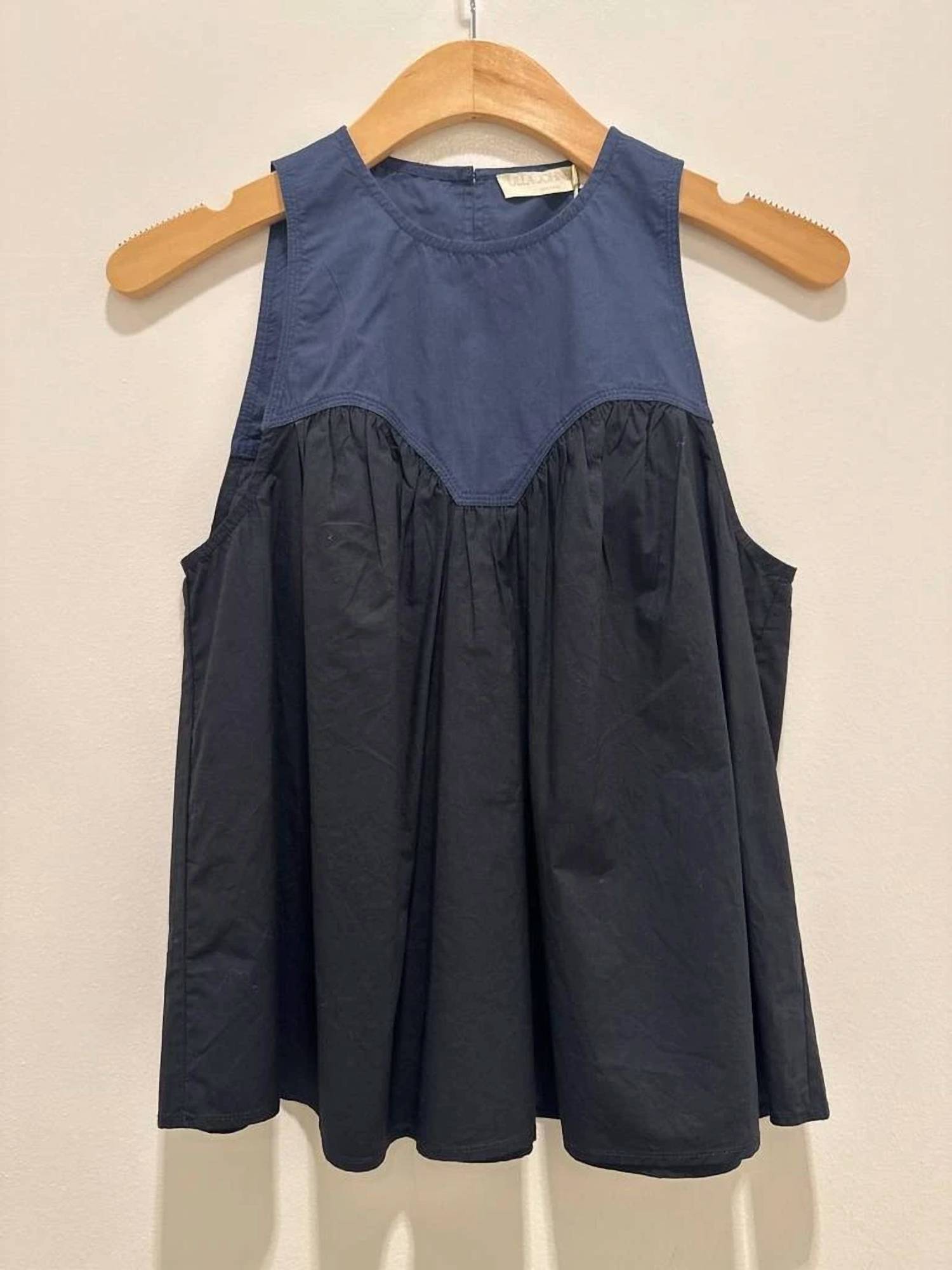Ulla Johnson Women's Kali Top in twilight colorblock - women's tank top - detail view
