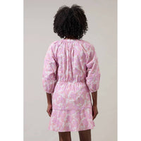 Sugarlips - Daney Floral Dabria Split Neck Mini Dress