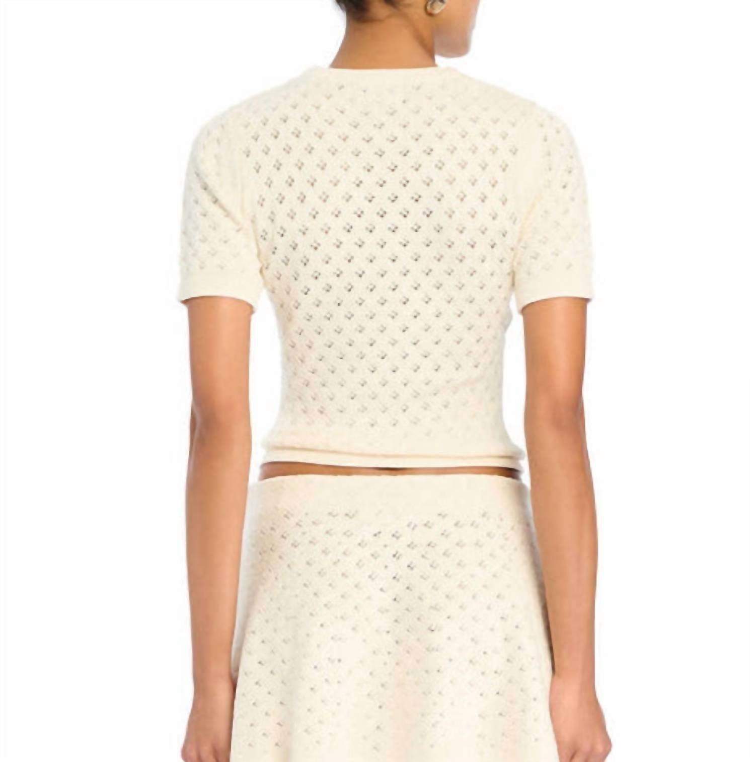 SER.O.YA Josie Top in eggshell - women's shirt - detail view