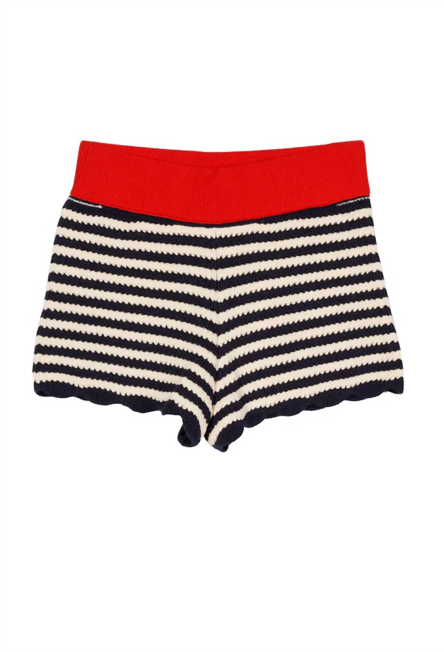 Ciao Lucia - Fava Stripe Crochet Short