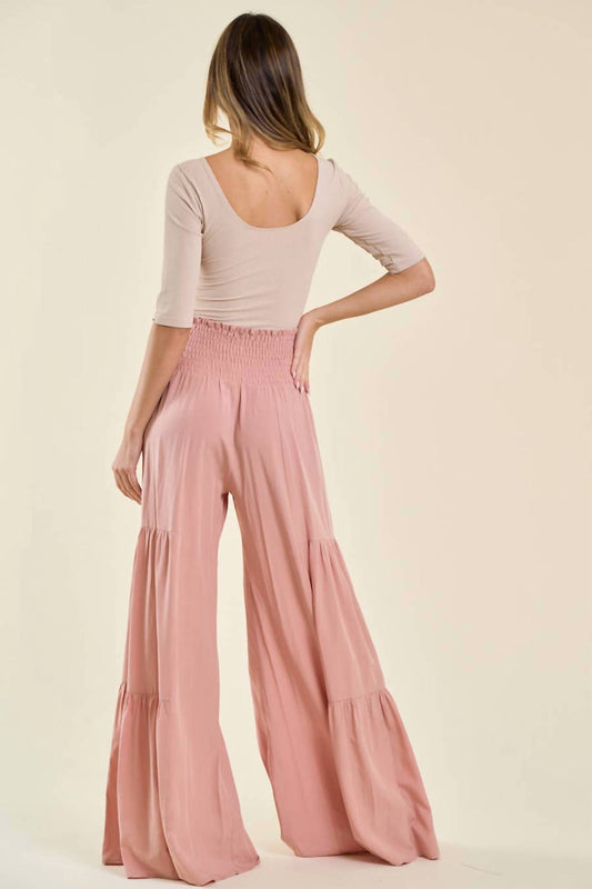 Saints & Hearts - Go With the Flow Smocked Waist Pants