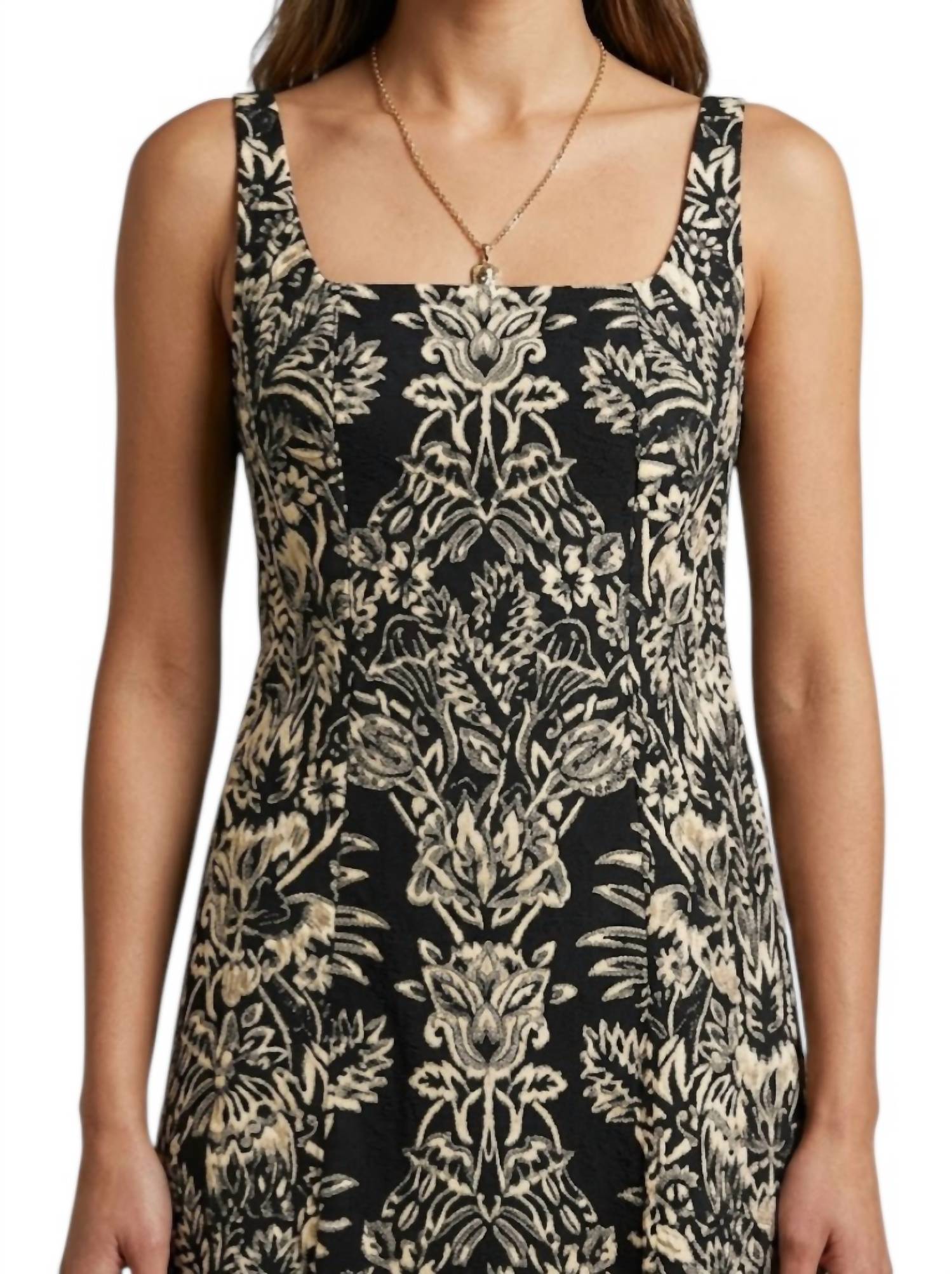 Ulla Johnson Natali Tank Dress in black - women's dress - detail view