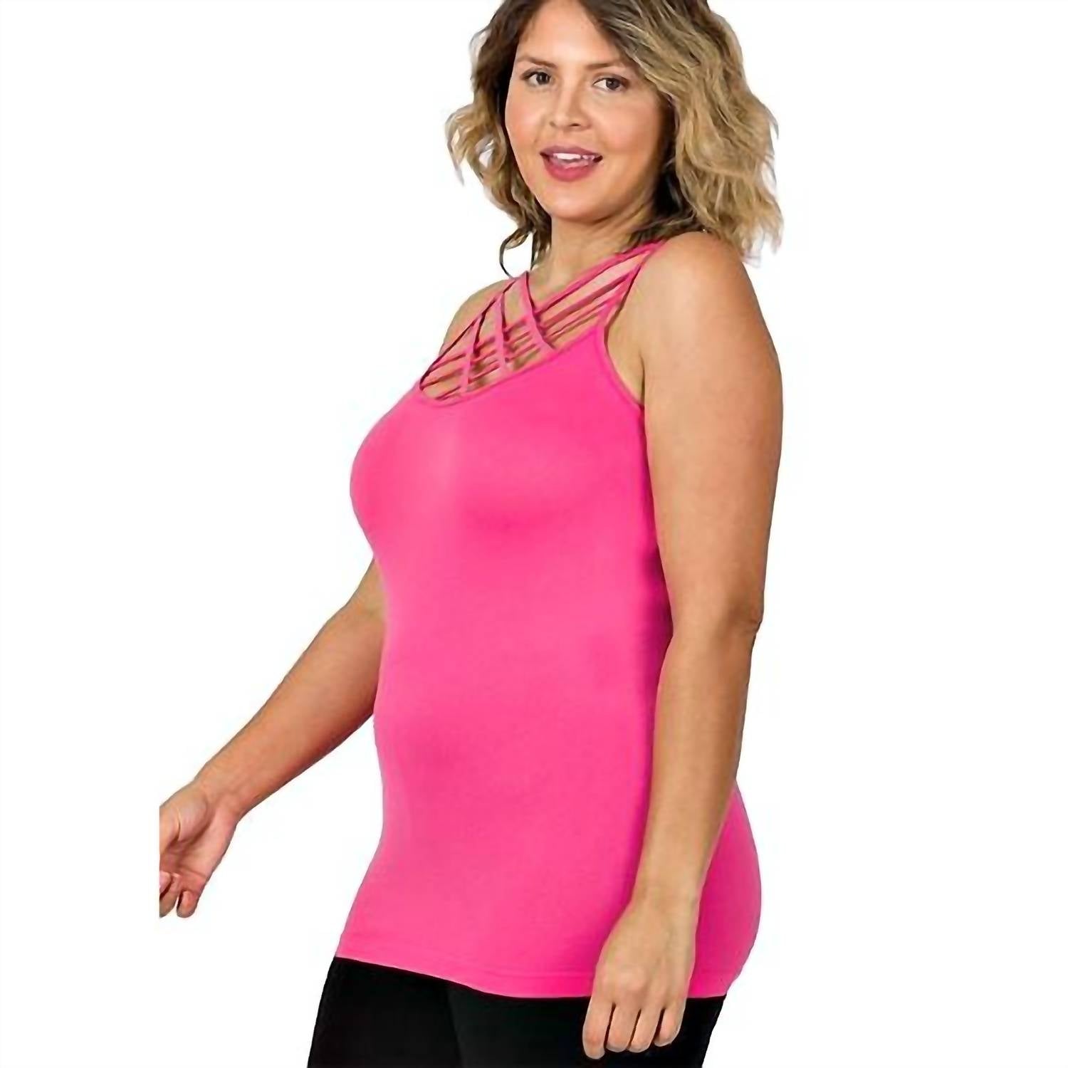 Zenana - Criss-cross Cami Top – Plus