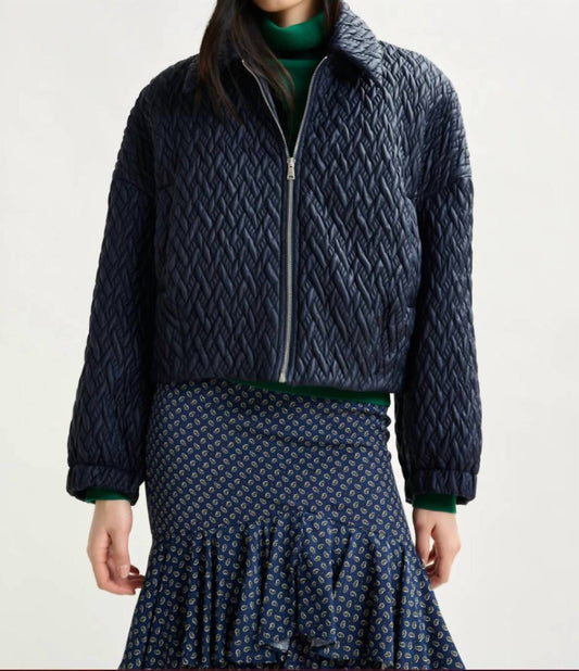 Essentiel Antwerp - Imille Cropped Faux Leather Bomber Jacket