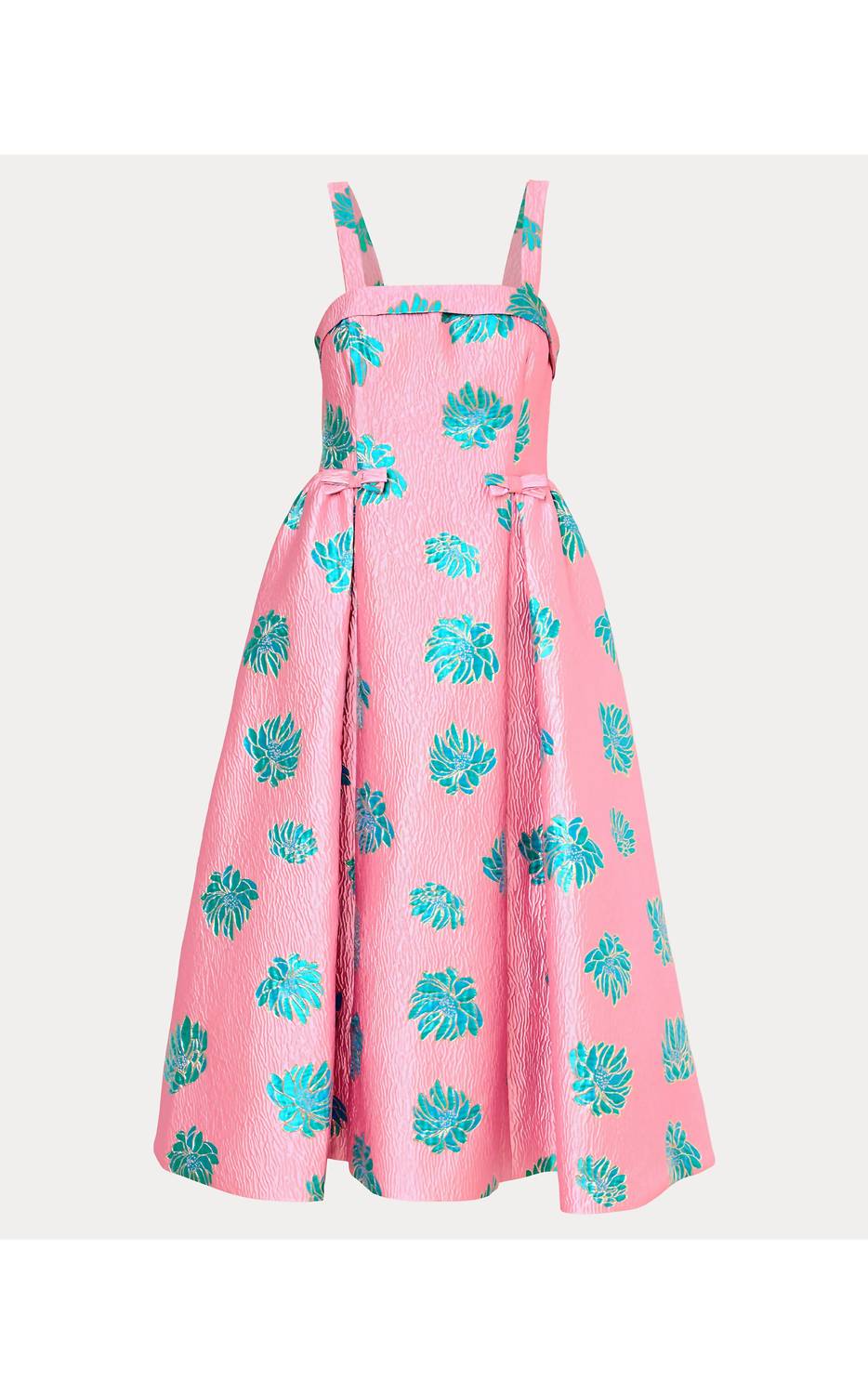 Lilly Pulitzer Rissy Midi Dress in conch shell pink jungle flower brocade - women's dress - view 7