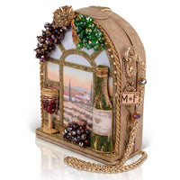 Mary Frances - Women's Country Beaded Wine Bottle And Glass Crossbody Bag