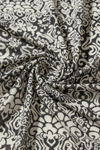TRIBAL Printed Soft Challis V-neck Empire Waist Maxi Dress in black - women's dress - view 5