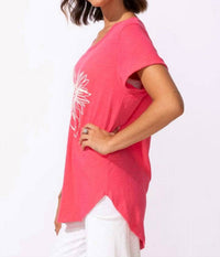 Escape - Destination Floral Cuff Sleeve Tee