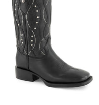 Forastero Women's Durable Leather Boots in black - women's shoe