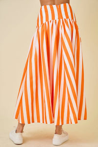 Day + Moon - Striped Maxi Skirt