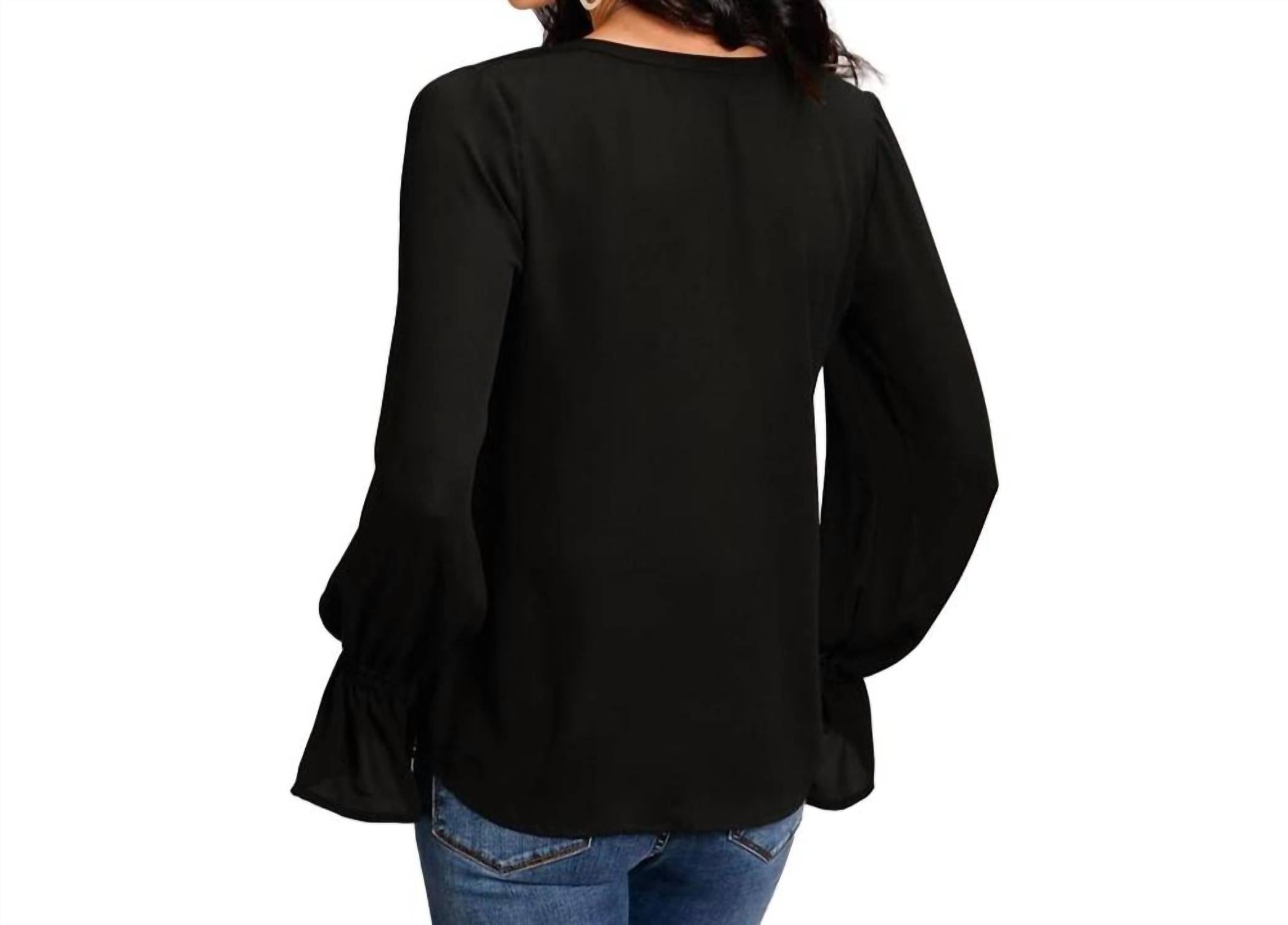 Stetson - Crepe Blouse With Ruffle Sleeves