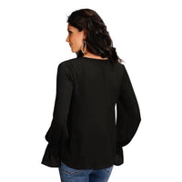 Stetson - Crepe Blouse With Ruffle Sleeves