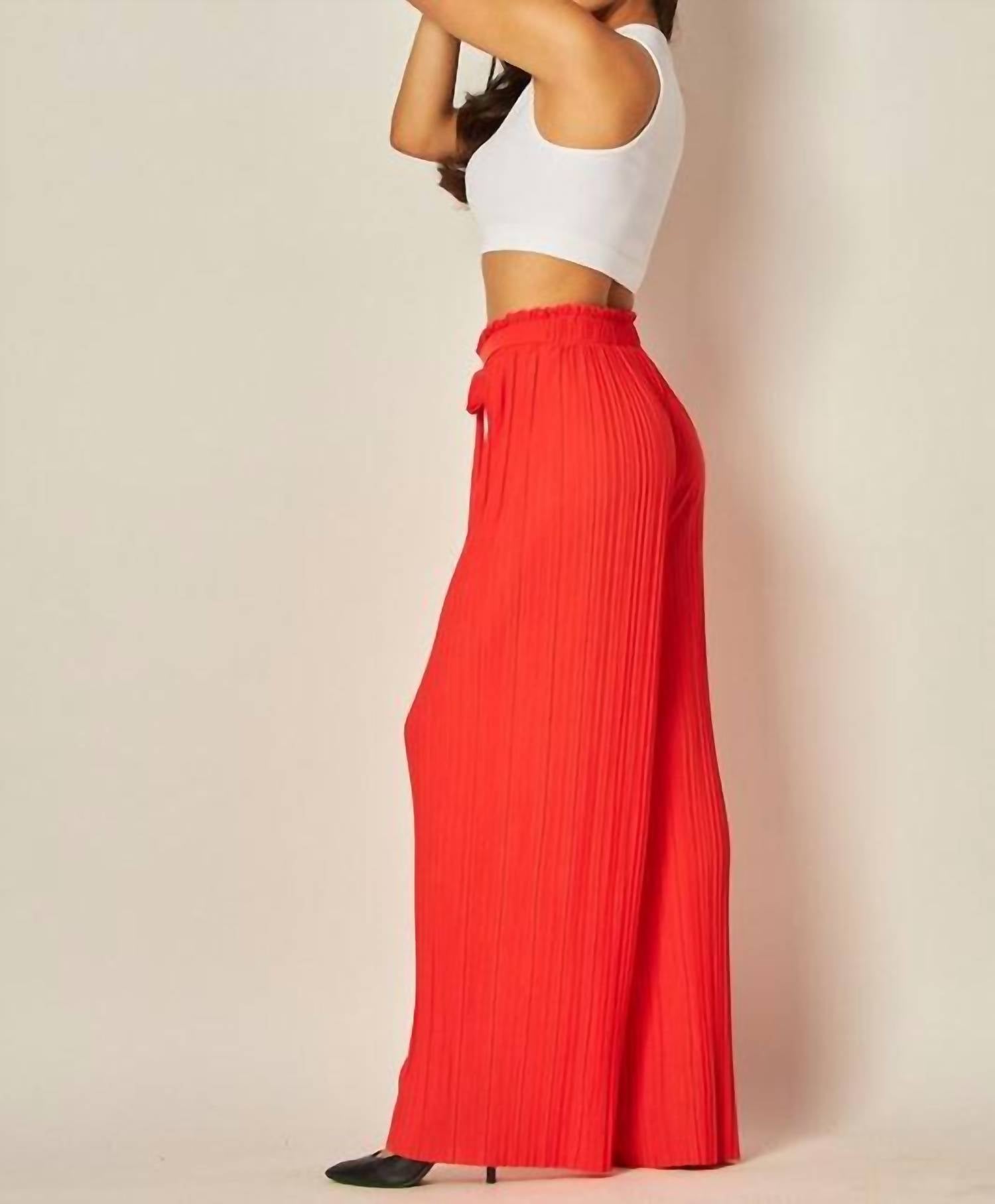 Love Poem - Tie Front Pleated Pant