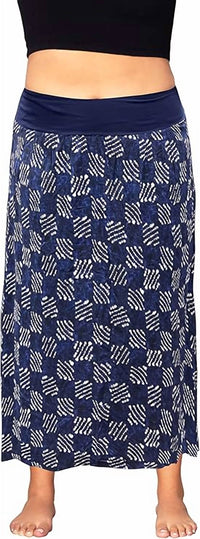 On The Plus Side - Printed Maxi Skirt - Plus