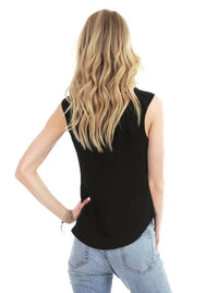 Bobi - Sleeveless Cowl Top