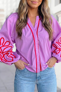 Aapparella - Petal Pop Embroidered Blouse