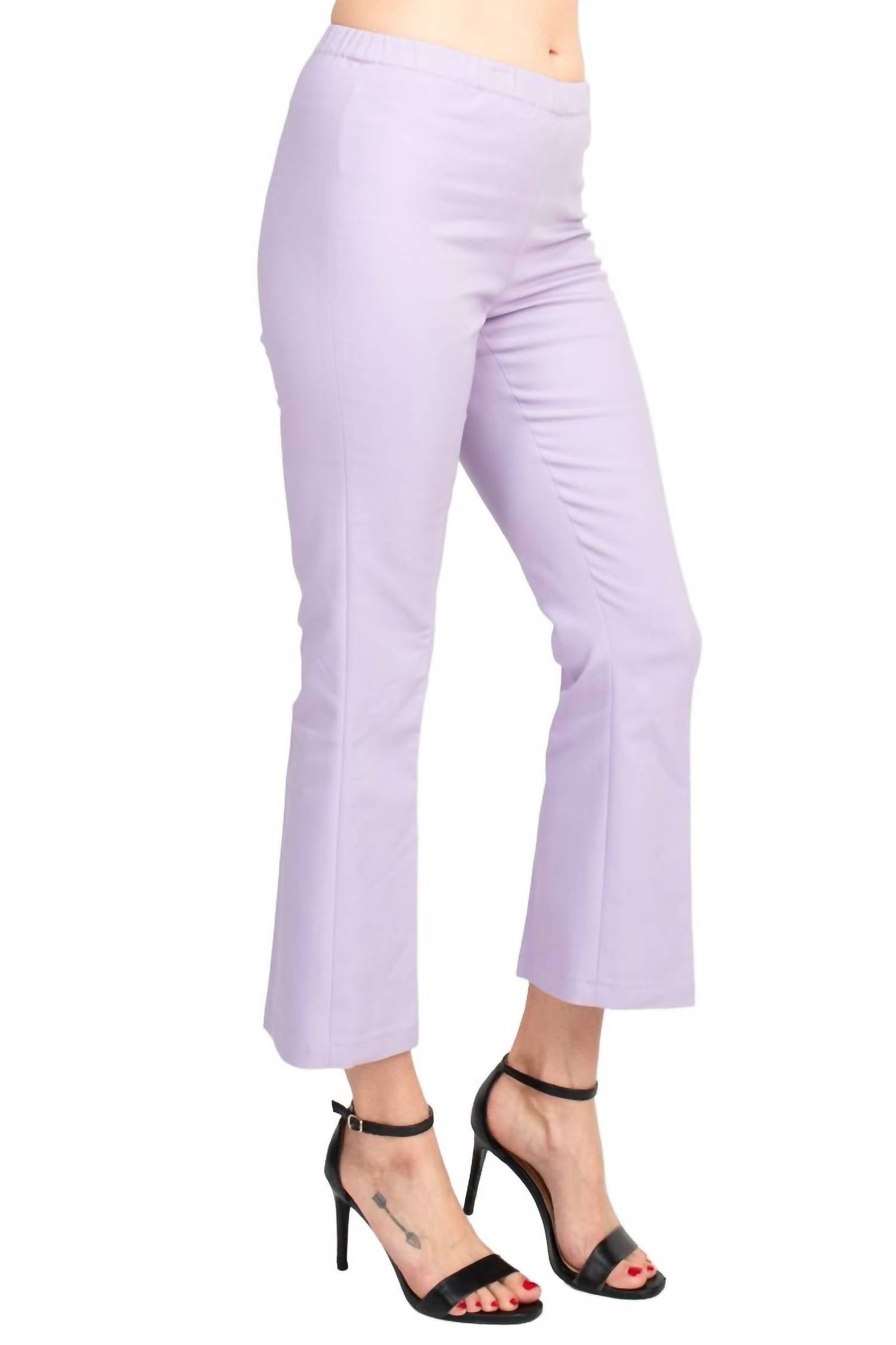 Peace Of Cloth - Regan Crop Flare Stretch Cotton Pant