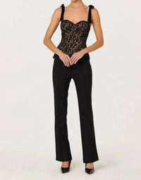 Astr - Donne Floral Lace Bustier Top