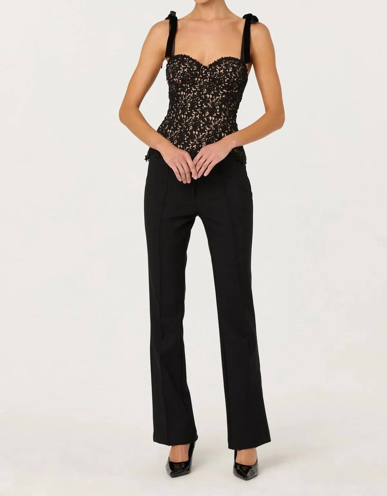Astr - Donne Floral Lace Bustier Top