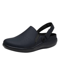 Alegria Women's Skillz Slingback Clogs in black - women's shoe - detail view
