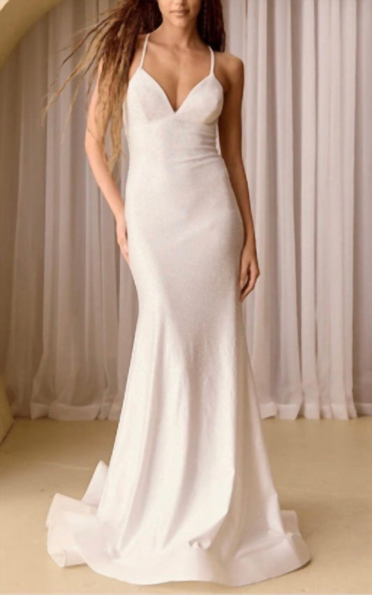 Amelia Couture - Hot Stone Jersey Fitted Gown