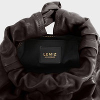 Lemiz - Women's Mariposa Twist Clutch Leather Handbag