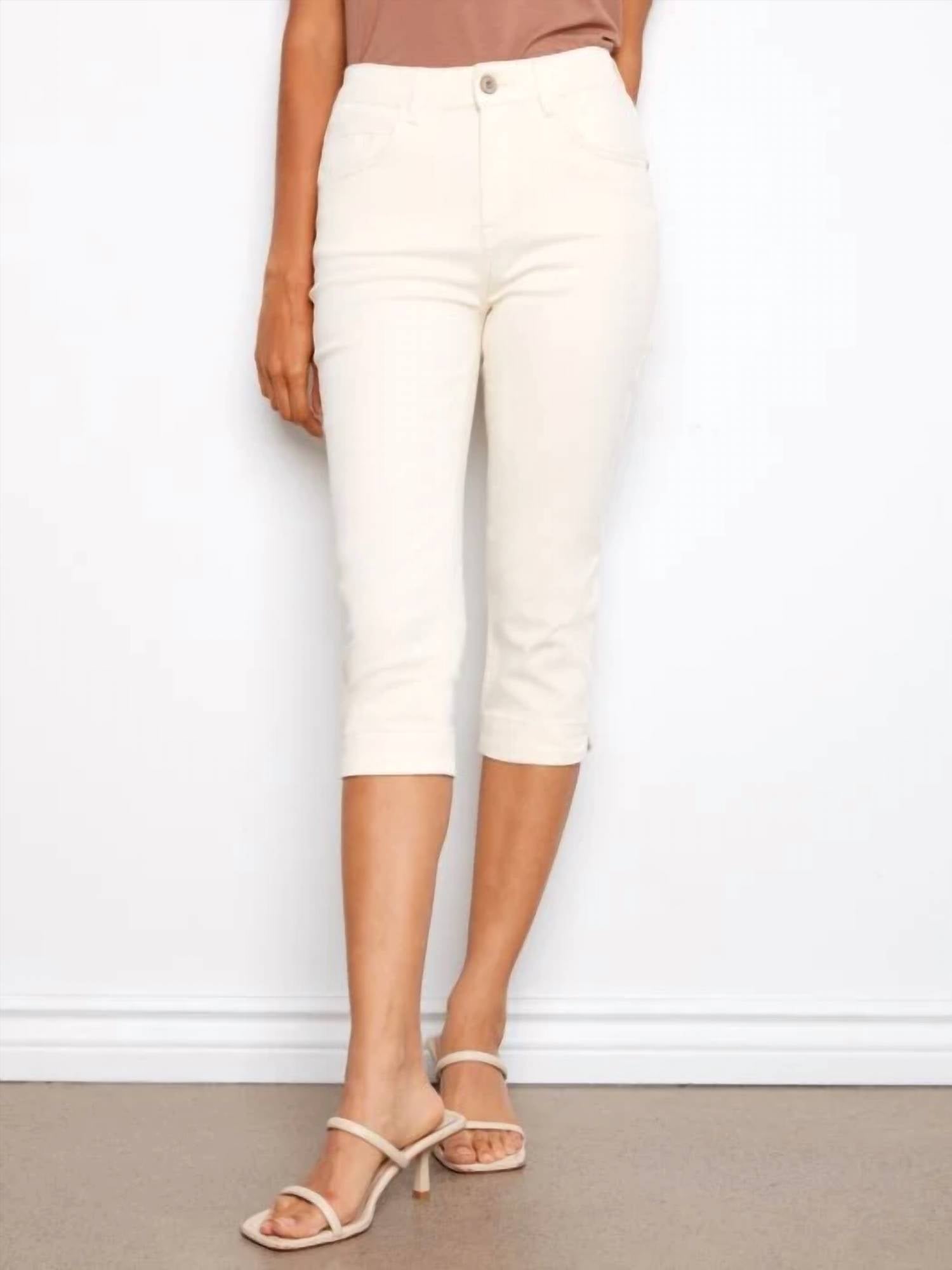 Charlie B - Knee High Capri Twill Pants