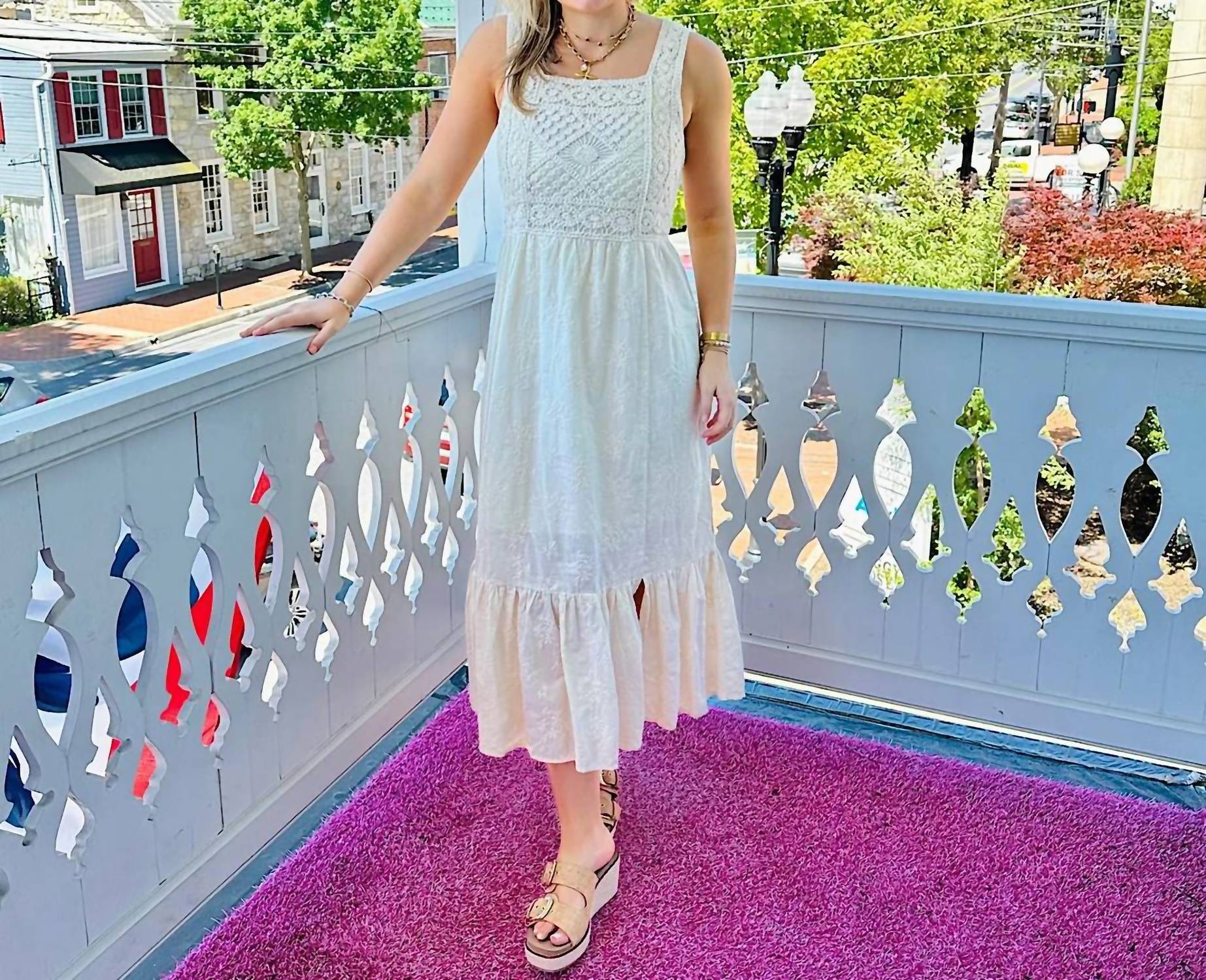 Another Love - Vintage Embroidered Tank Dress
