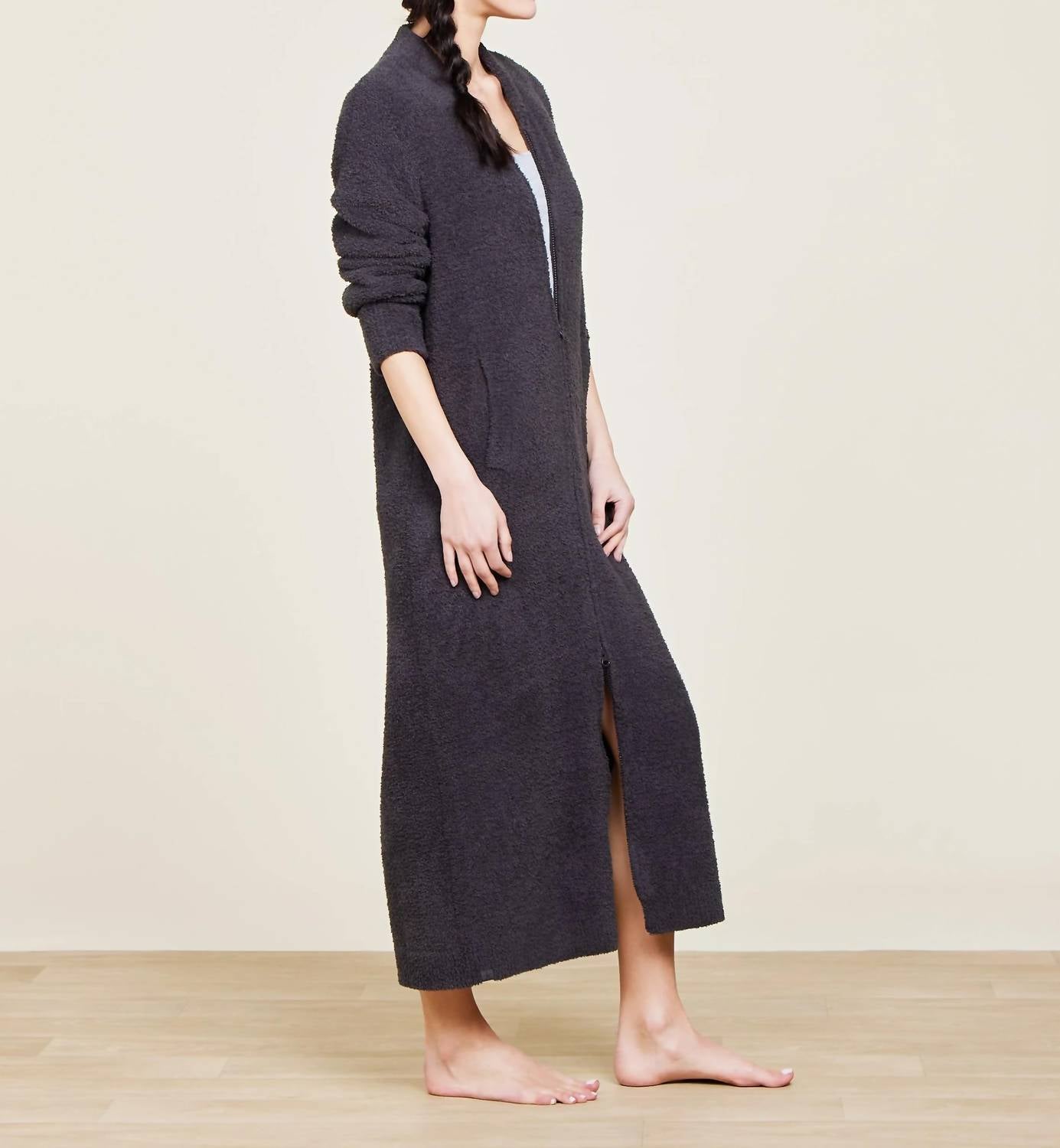 Barefoot Dreams - Cozychic Zip V-neck Lounger Dress