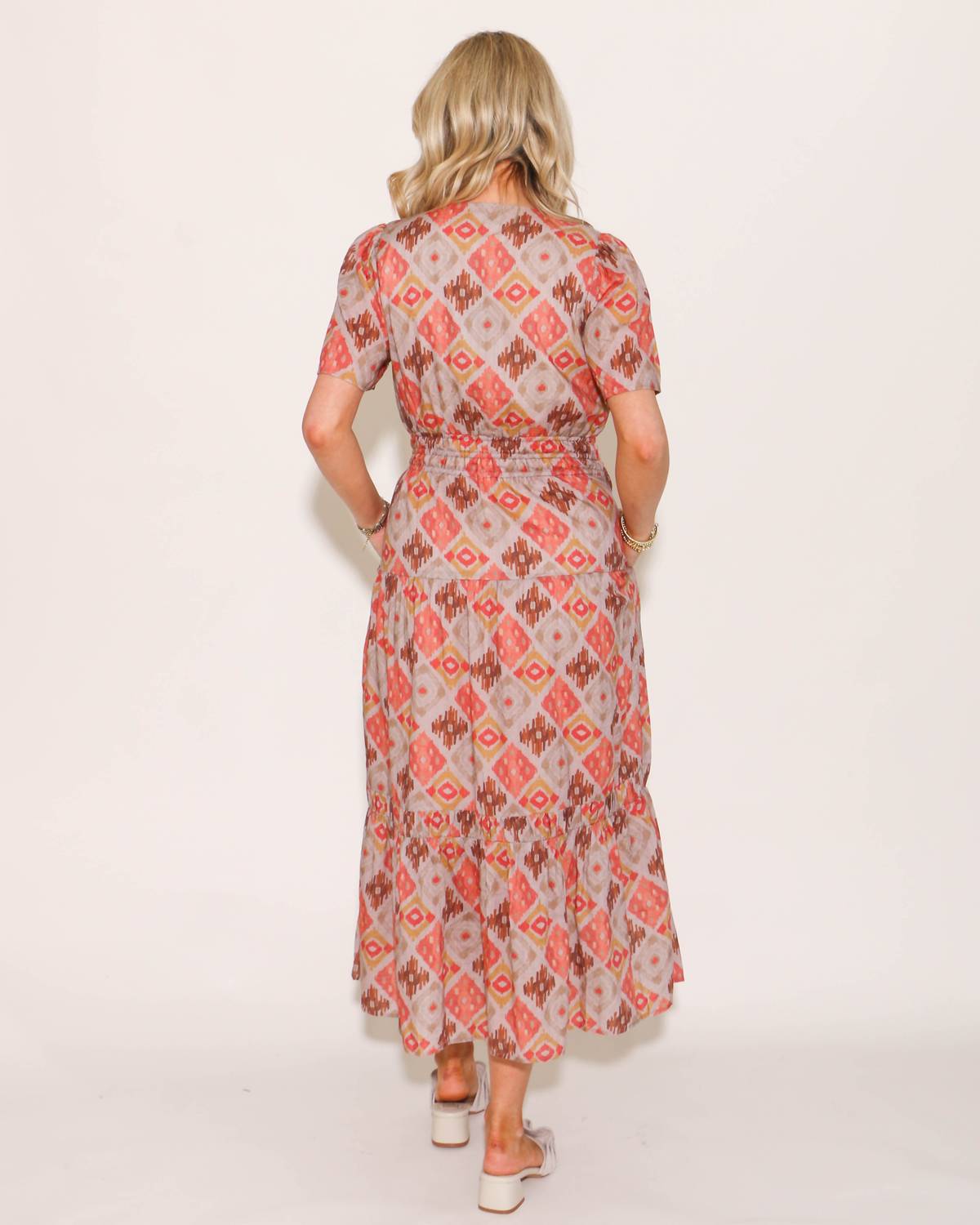 Thml - Smocked Waist Tiered Print Maxi Dress